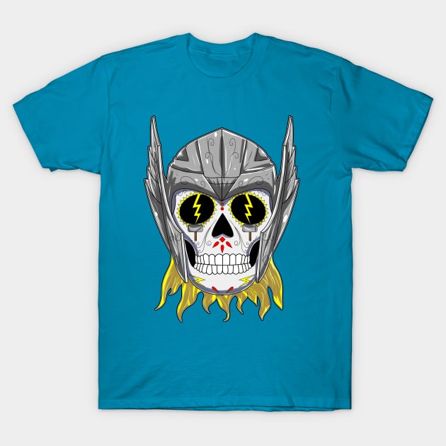 Thor Sugar Skull T-Shirt by valentinovitela